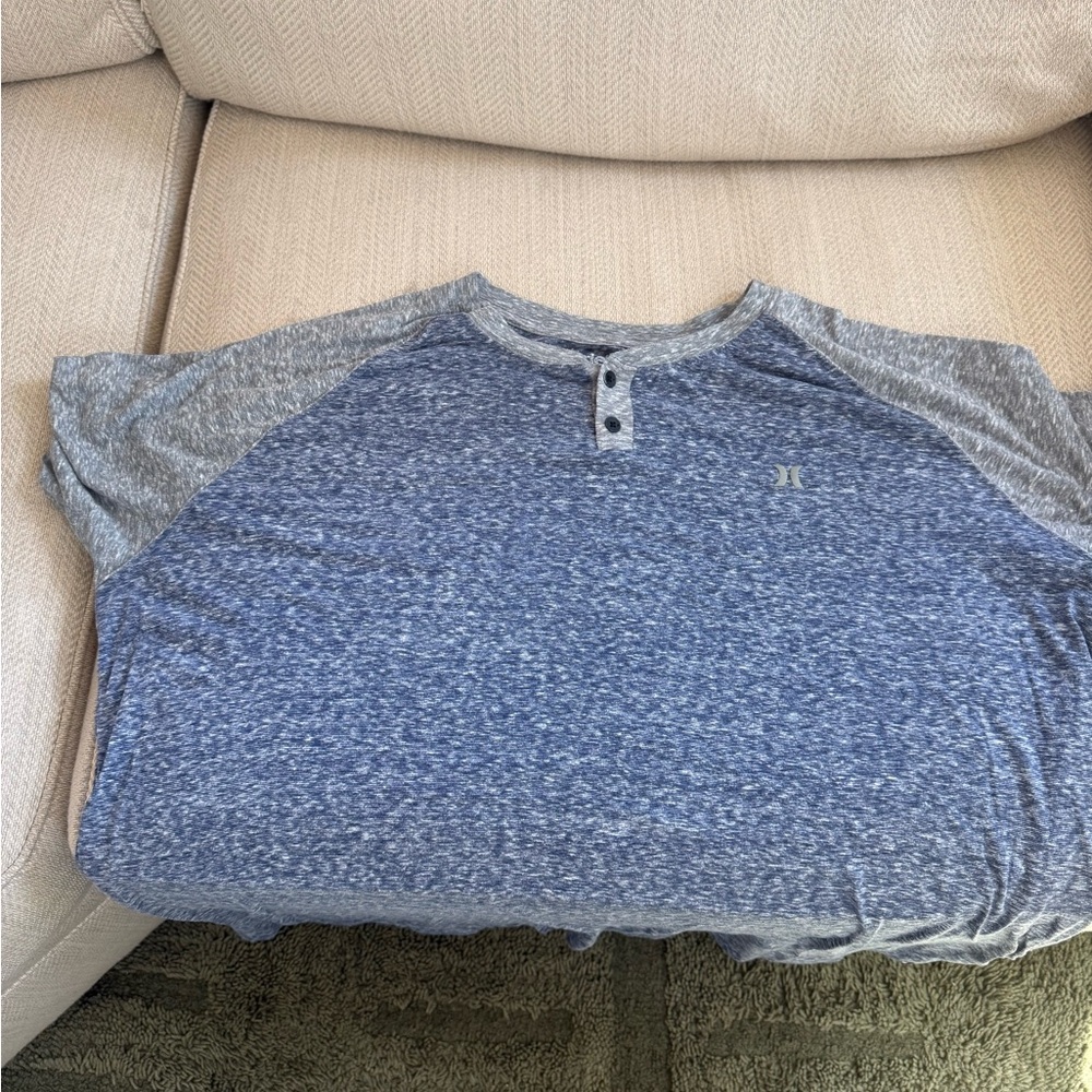 Hurley Blue and Gray Short Sleeve Tee
